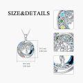 wholesale 925 Sterling Silver Tree of Life Rainbow Crystals Chakra Pendant Necklace for Women-0-4