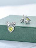 wholesale 925 Sterling Silver Heart Birthstone Stud Earrings Women s Birthday Jewelry Christmas Gifts-0-2