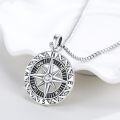 wholesale 925 Sterling Silver Compass Pendant Travel Necklace  for Women and Men -0-1