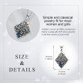 wholesale 925 Sterling Silver Cubic Zirconia-Shaped Mountain & River Forest Stone Pendant Necklace-0-3