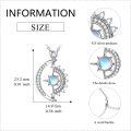 wholesale 925 Sterling Silver Moonstone & CZs Celtic Cross Crescent Moon Pendant Necklace Gift for Her Him-0-1