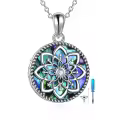 TOUPOP Sterling Silver Abalone Shell Urn Necklace For Ashes Memorial Jewelry-0-0