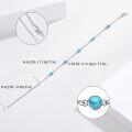 wholesale 925 Sterling Silver with Turquoise Beads Chain Link Bracelet for Women-0-1