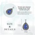 wholesale 925 Sterling Silver Platinum Plated Celtic Trinity Knot Rainbow Moonstone Teardrop Pendant Necklace-0-8