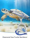 wholesale 925 Sterling Silver Blue Opal Sea Wave Turtle Pendant Necklaces for Women Ocean Lucky Charm s FGI1I2-0-2