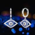 wholesale 925 Sterling Silver Blue Evil Eye Drop Earrings Turkish Amulet Jewelry for Women Girls Gifts-0-5