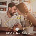 wholesale 14k Gold Dainty Pearl Chain Bracelet For Women-0-5