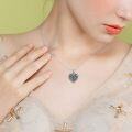 wholesale 925 Sterling Silver Heart Sunflower Urn Necklace for Ashes Women Men Keepsake Jewelry to Honor Loved Ones-0-4