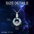 wholesale 925 Sterling Silver Aquarius Zodiac Sign Blue Crystal Cremation Jewelry with Funnel Pendant Necklace-0-4