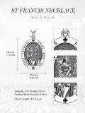 wholesale 925 Sterling Silver Saint Francis Medal For Women Prayer Pendant Jewelry Gift-0-1