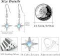 wholesale 925 Sterling Silver Star Moonstone Drop Dangle Earrings for Women -0-4