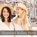 wholesale 925 Sterling Silver Cubic Zirconia Italian Horn Pendant with 18 + 2 Extender Chain for Women-0-4