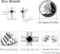 wholesale 925 Sterling Silver Black Onyx Celtic Cross Stud & Dangle Earrings  for Women and Men-0-5