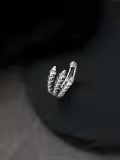 TOUPOP 925 Sterling Silver Adjustable Dragon Claw Ring Vintage Punk Gothic Gift-0-3