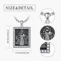wholesale 925 Sterling Silver St. Benedict Pendant Necklace  with Cubic Zirconia - Religious Jewelry for Men & Women - Christmas Gift Idea-0-1