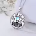 TOUPOP Sterling Silver Moonstone Butterfly Pendant Necklace-0-4