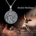 wholesale 925 Sterling Silver Ancient Egypt Anubis Scarab Pendant Necklaces for Men Women-0-5