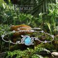 wholesale 925 Sterling Silver Turquoise Bracelet Wholesale With Elegant Scroll Design And Adjustable Chain-0-5