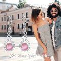 wholesale 925 Sterling Silver Green Turquoise Drop Earrings Platinum Plated Twisted Swirl Jewelry For Women-0-40