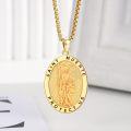 wholesale Gold 925 Sterling Silver Saint Muerte Protect Us Grim Reaper Pendant Necklace for Men & Women-0-5