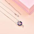 wholesale 925 Sterling Silver Rainbow Crystal Phoenix Pendant Necklaces for Women Girls Gifts Jewelry-0-1