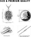 wholesale 925 Sterling Silver St Michael Archangel Medal Prayer Jewelry for Men Women Boys Girls Kids Gift 24 Chain-0-3