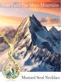 wholesale  Sterling Silver Mustard Seed Mountain Pendant Necklace for Women Christian Faith Jewelry -0-3
