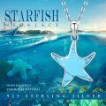 wholesale 925 Sterling Silver Turquoise Starfish Pendant Necklace Sea Life Jewelry-0-1