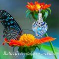 wholesale TOUPOP Butterfly Urn Necklace For Ashes 925 Sterling Silver Heart Blue Crystal Cremation Jewelry For Ashes Tree Of Life Memorial Pendant Keepsake Jewelry Gifts For Women -0-2