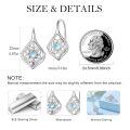 wholesale 925 Sterling Silver Moonstone Triquetra Earrings-0-5