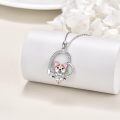 wholesale 925 Sterling Silver Cute Dog Pendant Necklaces Gifts for Women Jewelry-0-3
