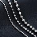 wholesale Solid silver 4mm/6mm/8mm ball bead chain bracelet for men/women oxidized/shiny lobster clasp 7-9 inch-0-3