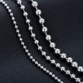 wholesale Solid silver 4mm/6mm/8mm ball bead chain bracelet for men/women oxidized/shiny lobster clasp 7-9 inch-0-3