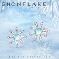 wholesale 925 Sterling Silver Moonstone Starburst Stud Earrings - Blue & White Colorful Stone s for Women and Girls-0-4