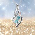 wholesale 925 Sterling Silver Twisted Pendant With Purple Stones-0-7