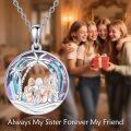 wholesale Sisters Necklace Sterling Silver Always My Sister Forever My Friend Jewelry Tree Of Life Palm Trees Necklace For Women Female Friendship Jewelry -0-1