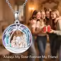TOUPOP Sterling Silver & Stone Sisters Tree Of Life Palm Necklace-0-1