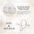 wholesale 925 Sterling Silver Two-Tone Oval Grooved Hoop Earrings for Women-0-3