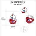 wholesale 925 Sterling Silver USA Teardrop Star & Stripes Drop Earrings-0-3