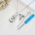 wholesale 925 Sterling Silver Heart-Shaped Crystal Pendant Memorial Keepsake Jewelry with Funnel and Spatula Set for Ashes Storage (Women's)-0-2