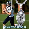 wholesale 925 Sterling Silver Football Pendant with I Can Do All Things Bible Verse - Sports Jewelry for Men & Women-0-4