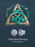 wholesale 925 Sterling Silver Round Celtic Knot Stud Earrings with Abalone Shell for Women's Gifts 3/8 Diameter (Blue)-0-5