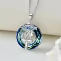 TOUPOP Sterling Silver Crystal Eye Of Horus Ankh Cross Protection Pendant Necklace-0-3