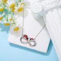 wholesale 925 Sterling Silver Infinity Love You to the Moon and Back Ladybug Pendant Necklace-0-2