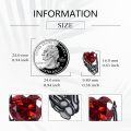 wholesale 925 Sterling Silver Heart Hand Claw Stud Earrings Red Crystal Gothic  for Women-0-3
