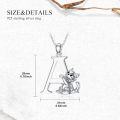 wholesale Silver A Z Alphabet Pendant Necklace Cat Initial Gift for Women-0-4