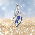 wholesale 925 Sterling Silver Twisted Pendant With Purple Stones-0-45