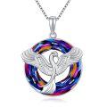 TOUPOP Sterling Silver Crystal Phoenix Pendant Necklace For Women-0-0