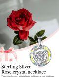 wholesale  Sterling Silver Crystal Infinity Rose Pendant Necklace Mother s Day Gift -0-20