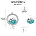 wholesale 925 Sterling Silver Mountain Turquoise Stone Drop Earrings-0-4